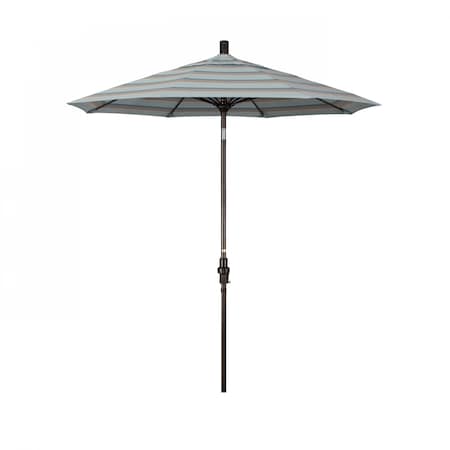 California Umbrella 7.5' Bronze Aluminum Market Umbrella, Sunbrella Gateway Mist 194061338070